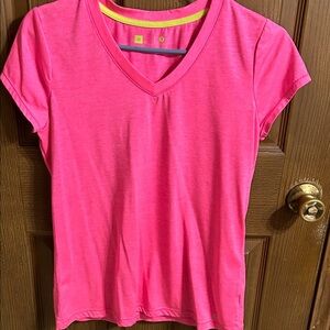 Xersion Hot Pink V-Neck Short Sleeve Tee